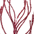 37" Swirled Beaded Spray - Red