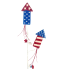 28" Patriotic Glitter Rocket Pick