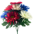 20" Red, White & Blue Daisy Bush