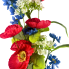 27" Patriotic Poppy Spray