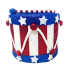 5" Glittered Patriotic Drum Ornament