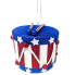 5" Glittered Patriotic Drum Ornament