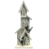 16" White Light-Up Cabin with Foliage