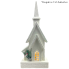 18" White Light-Up Cabin