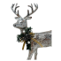12.5" Brown & Silver Reindeer Statue