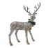 12.5" Brown & Silver Reindeer Statue