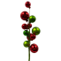16" Shiny Ball Ornament Spray - Red & Green