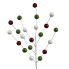 25" Red, Green & White Glitter Ball Pick
