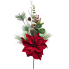21" Poinsettia & Foliage Pick