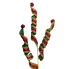 28" Red & Green Swirly Pick w/ Jingle Bells