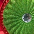 8" Red & Green Glittered Disc Ornament