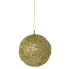 4" Gold Beaded Ball Ornament