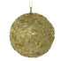 4" Gold Beaded Ball Ornament
