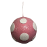 4" Light Pink & White Polka Dot Ball Ornament