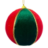 6" Red & Green Ornament w/ Gold Lining
