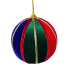 6" Red, Green, Blue & Gold Patterned Ornament