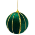 6" Green Velvet & Gold Braided Ornament