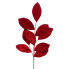 30" Velvet Leaf Spray - Red