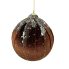 6" Brown Velvet & Silver Sequin Ornament