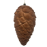 10" Brown Suede Pinecone Ornament