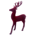 12.5" Burgundy Velvet Reindeer