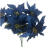 24" Navy Blue Poinsettia Bush