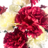 22" Red & Ivory Carnation Bush