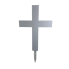 LED Solar Cross with Stake