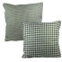 20" x 20" Double Sided Green Gingham Indoor Pillow