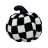 4" Black & White Check Fabric Pumpkin