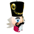 15.5" Metal Nutcracker Head Ornament