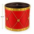 Red & Gold Metal Drum Planters - Set of 3