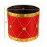 Red & Gold Metal Drum Planters - Set of 3