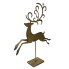 29" Rustic Metal Reindeer on Stand- Set of 2