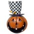 28" Metal Crazy Halloween Pumpkin w/ Planter Hat