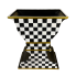 24" Black & White Metal Checkered Planter