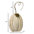 Cream Metal Pumpkins w/ Metallic Leafing - Set of 2