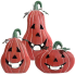 Metal Jack O' Lanterns w/ Candle Holder - Set of 3