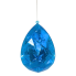 4" Plastic Rain Drop Diamond Ornament - Blue