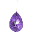 4" Plastic Rain Drop Diamond Ornament - Purple