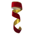2.5" x10yd Elegant Red Velvet Ribbon w/ Gold Back