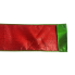 4" x 10yd Red Metallic w/ Emerald Green Edge Ribbon