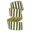 2.5" x 10yd Black, White & Gold Stripe Ribbon