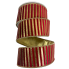 2.5" x 10yd Metallic Gold Stripe Red Velvet Ribbon