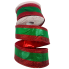 2.5" x 10yd Glitter Red w/ Green Stripe Ribbon