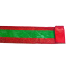 2.5" x 10yd Glitter Red w/ Green Stripe Ribbon