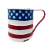 5.5" Metal Red, White, Blue Stars & Stripes Mug