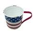 5.5" Metal Red, White, Blue Stars & Stripes Mug