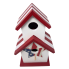 11" Patriotic Striped Bird House