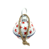 6" Patriotic Bell - White w/ Red Stars